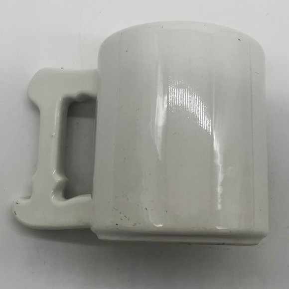 Vintage 1990 3D Raised Golf Ball Putter Handle on Green Stoneware AEP Coffee Mug - Picture 2 of 5